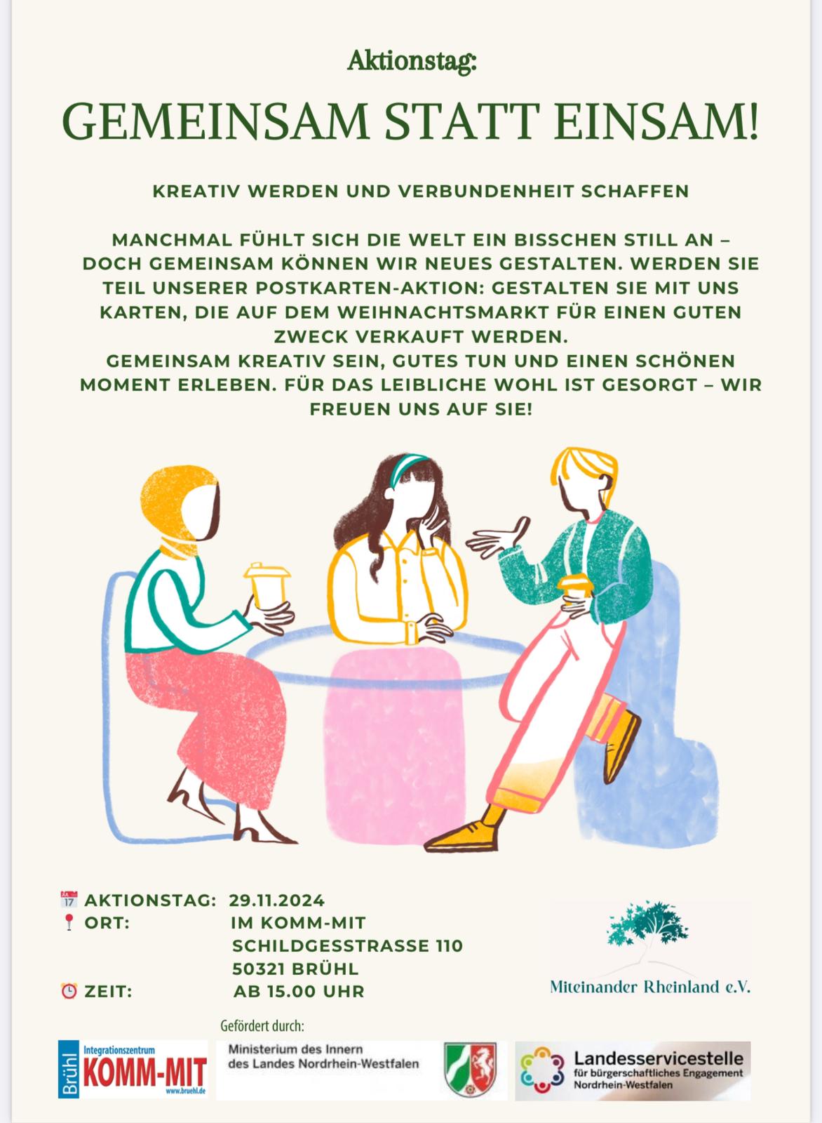 Gemeinsam statt einsam!